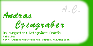 andras czingraber business card