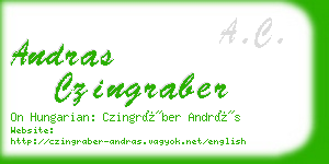 andras czingraber business card